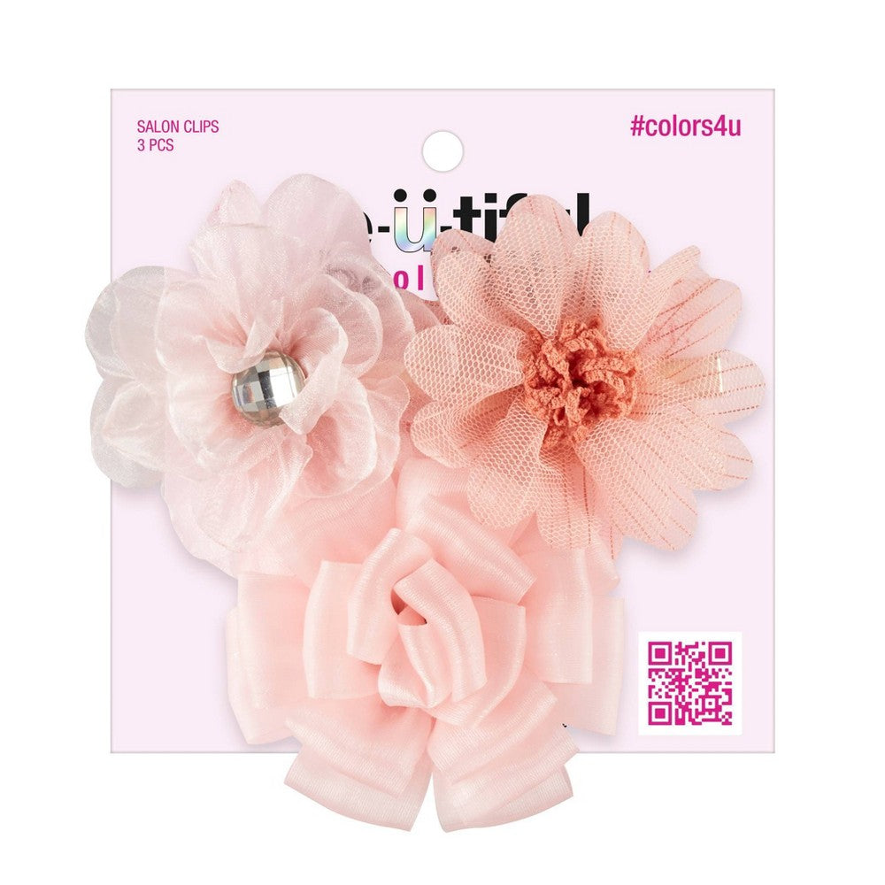 Scunci Flower Salon Hair Clips - 3ct - Image 2