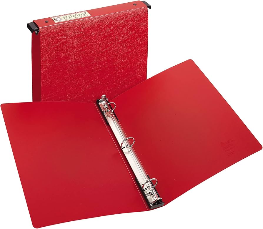 Avery Stand & Stack Reference 3 Ring Binder (1 Inch) Clear/red D4827 - Image 3