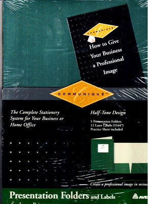 Avery 26485 One Package Of 5 Presentation Folders And 12 Labels Old Stock - Image 1