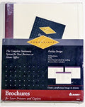 Communique Printable Tri-fold Brochures W/ Clear Sealing Labels- Paisley Design - Image 1
