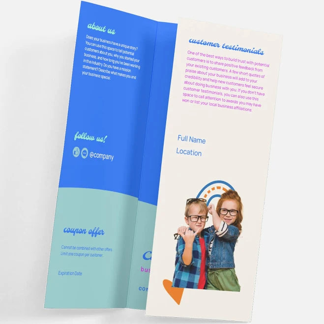 Communique Printable Tri-fold Brochures W/ Clear Sealing Labels- Paisley Design - Image 3
