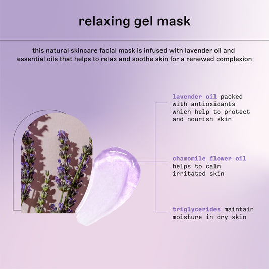 Freeman Natural Skincare Relaxing Lavender & Essential Oil Gel Leave on Facial Mask - Image 5