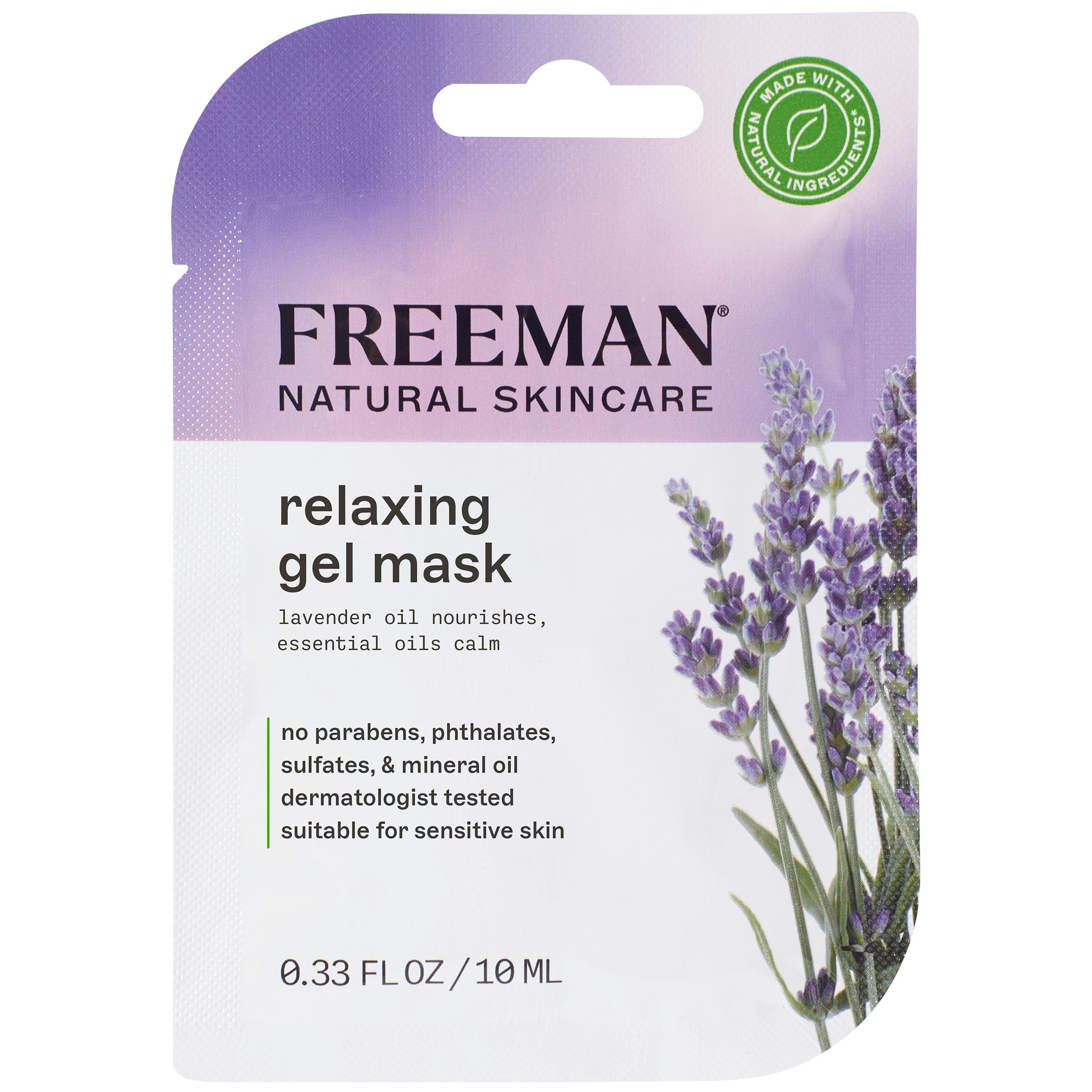 Freeman Natural Skincare Relaxing Lavender & Essential Oil Gel Leave on Facial Mask - Image 3