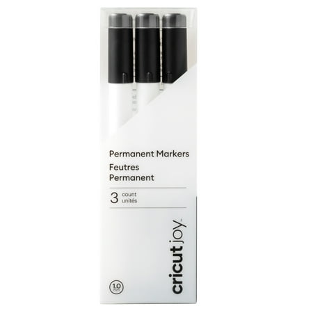 Cricut Joy 3pk Permanent Markers 1.0 Black: Felt Tip Pens, Cricut Pen Set, Stationery, Office Supplies, 3 Count - Image 3