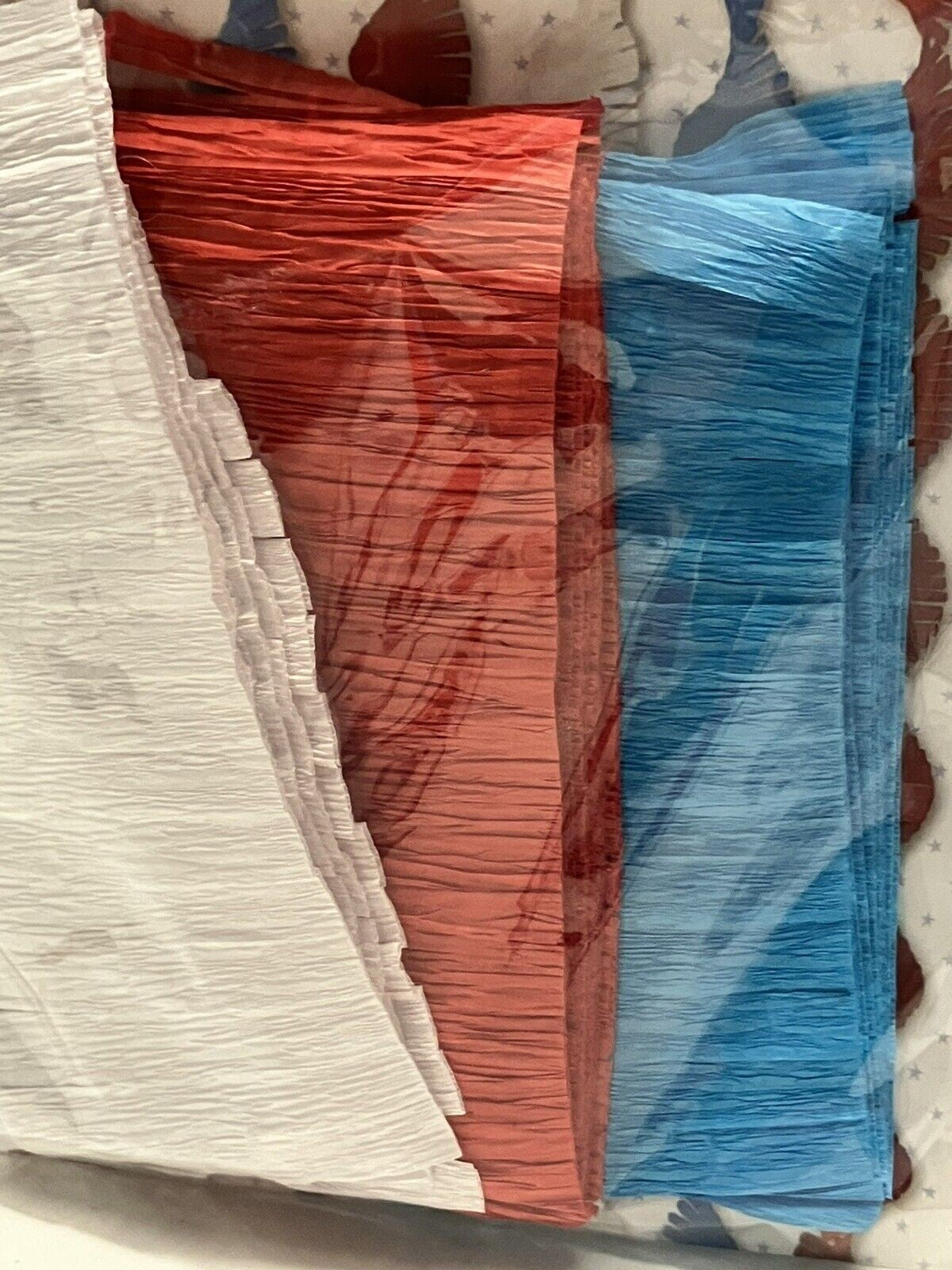 12X Bullseye Playground Red White & Blue Streamers 50” 8ct - Image 3