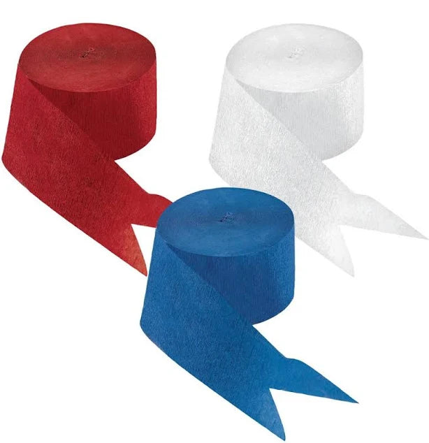 12X Bullseye Playground Red White & Blue Streamers 50” 8ct - Image 8