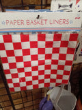 Paper Basket Liners Red Checkered 12 Count - Image 1