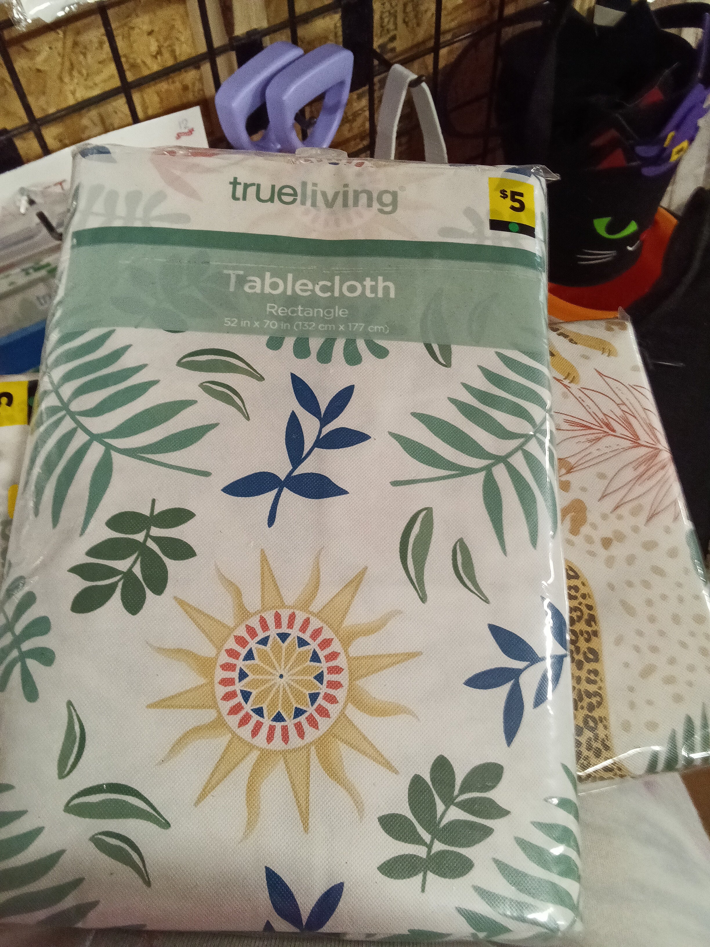 True Living Rectangle Tablecloth 52x70 Inches - Image 1