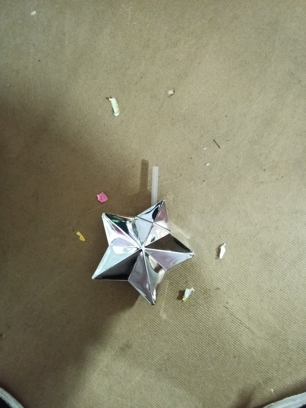 No Label Metallic Star cup with straw - Image 1
