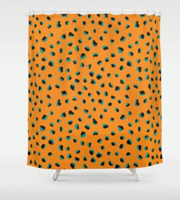 Funky Cheetah Animal Print Shower Curtain with Pretty Pop Design by Elisa - Society6 - Image 3