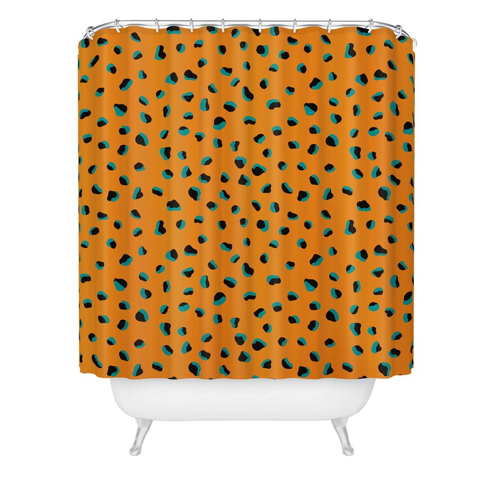 Funky Cheetah Animal Print Shower Curtain with Pretty Pop Design by Elisa - Society6 - Image 2