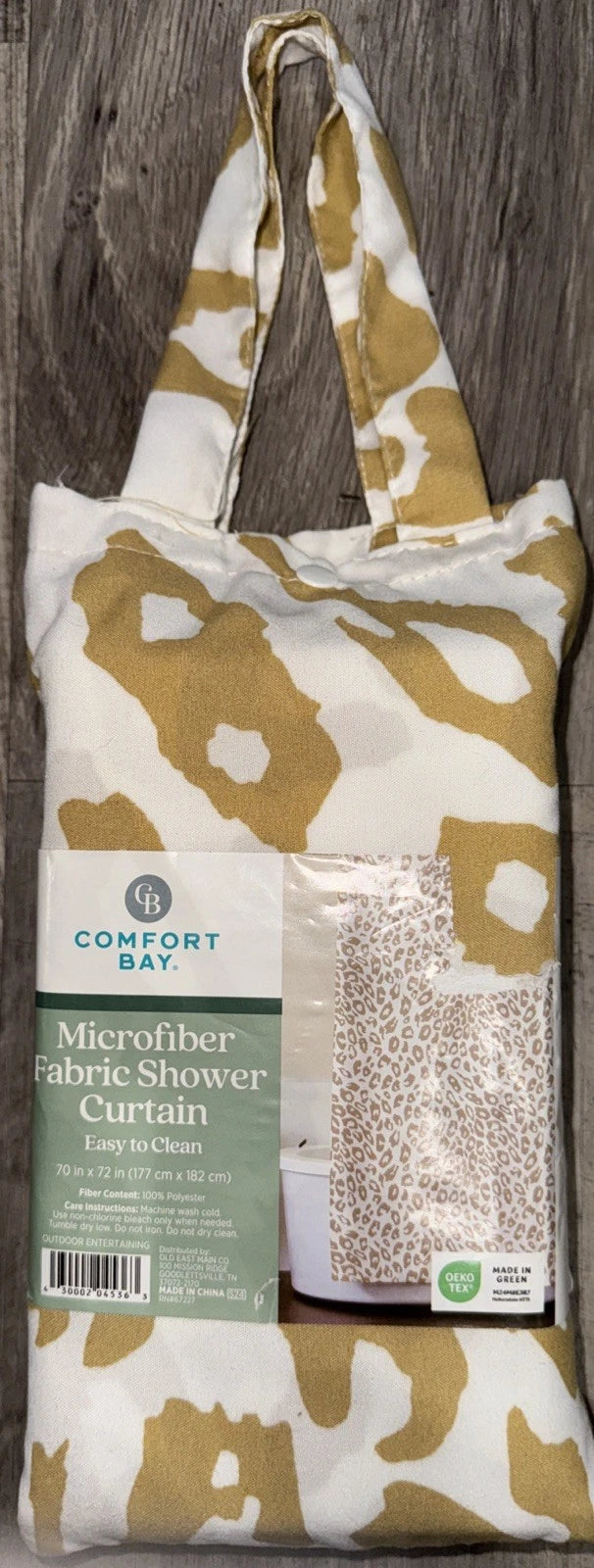 Comfort Bay Microfiber Shower Curtain 70x72 Leopard Print - Image 2