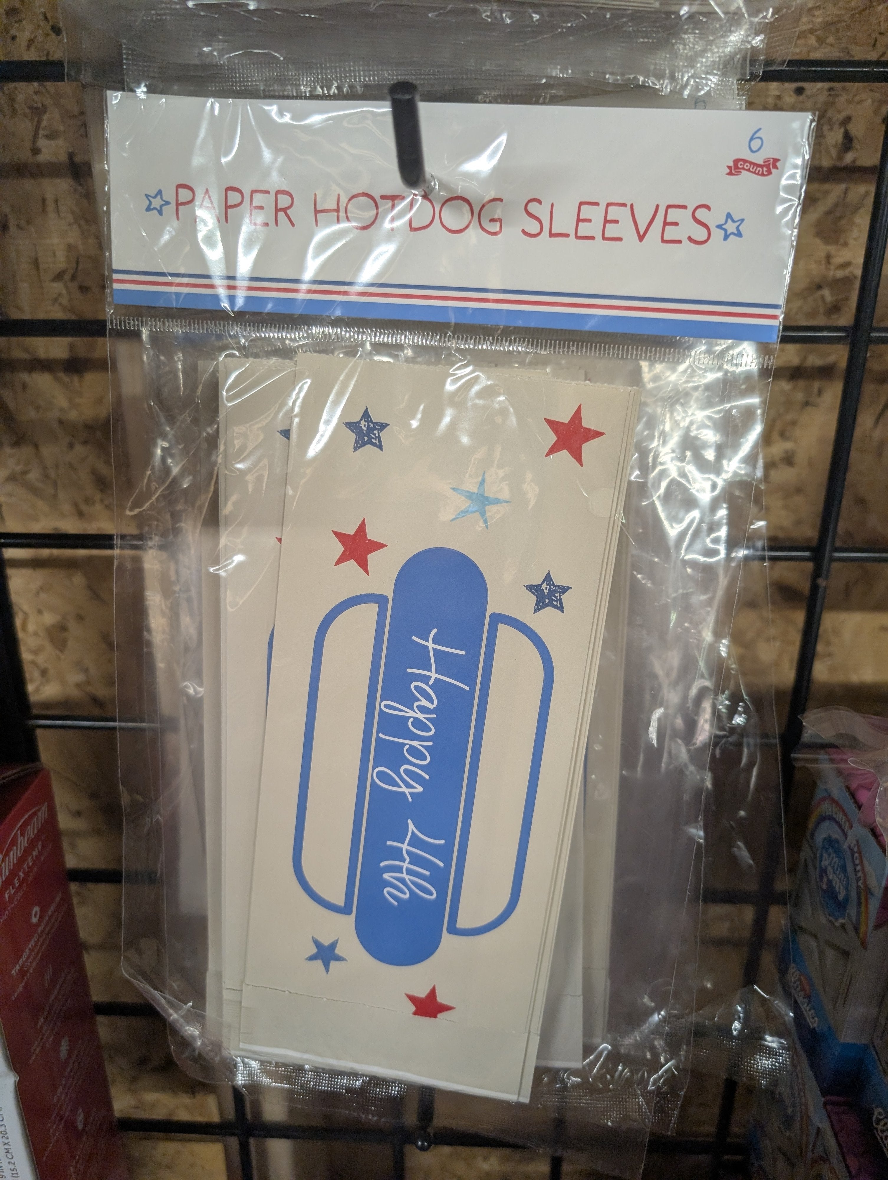 Patriotic Paper Hotdog Sleeves 6 Count - Image 1