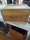 Farmhouse Wooden Storage Box with Lid - Image 2