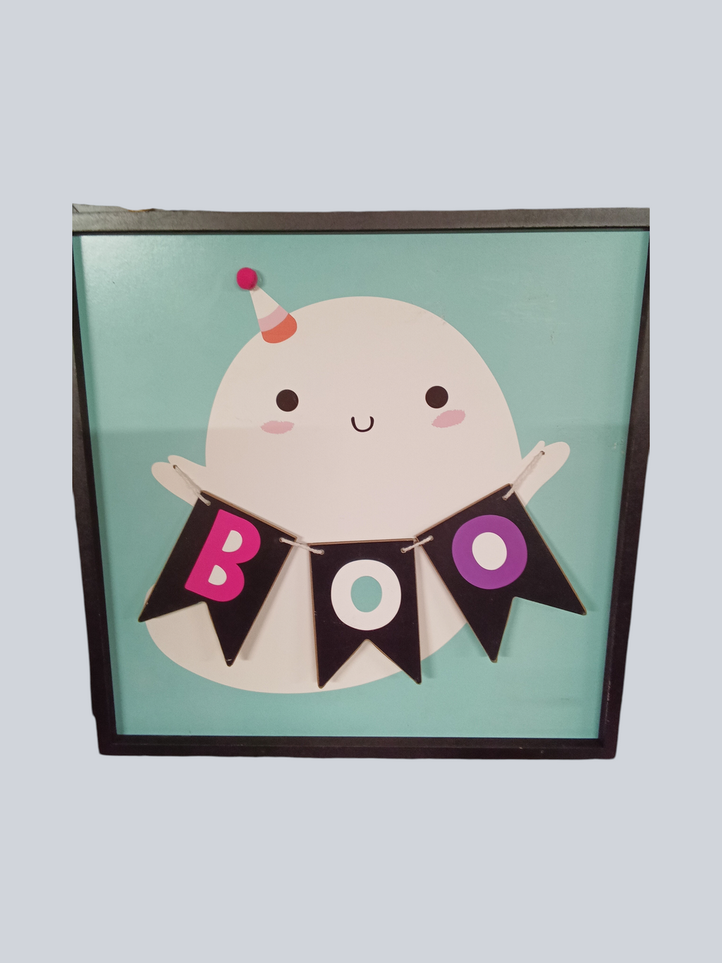 Halloween Ghost Wall Art with Boo Banner - Image 1