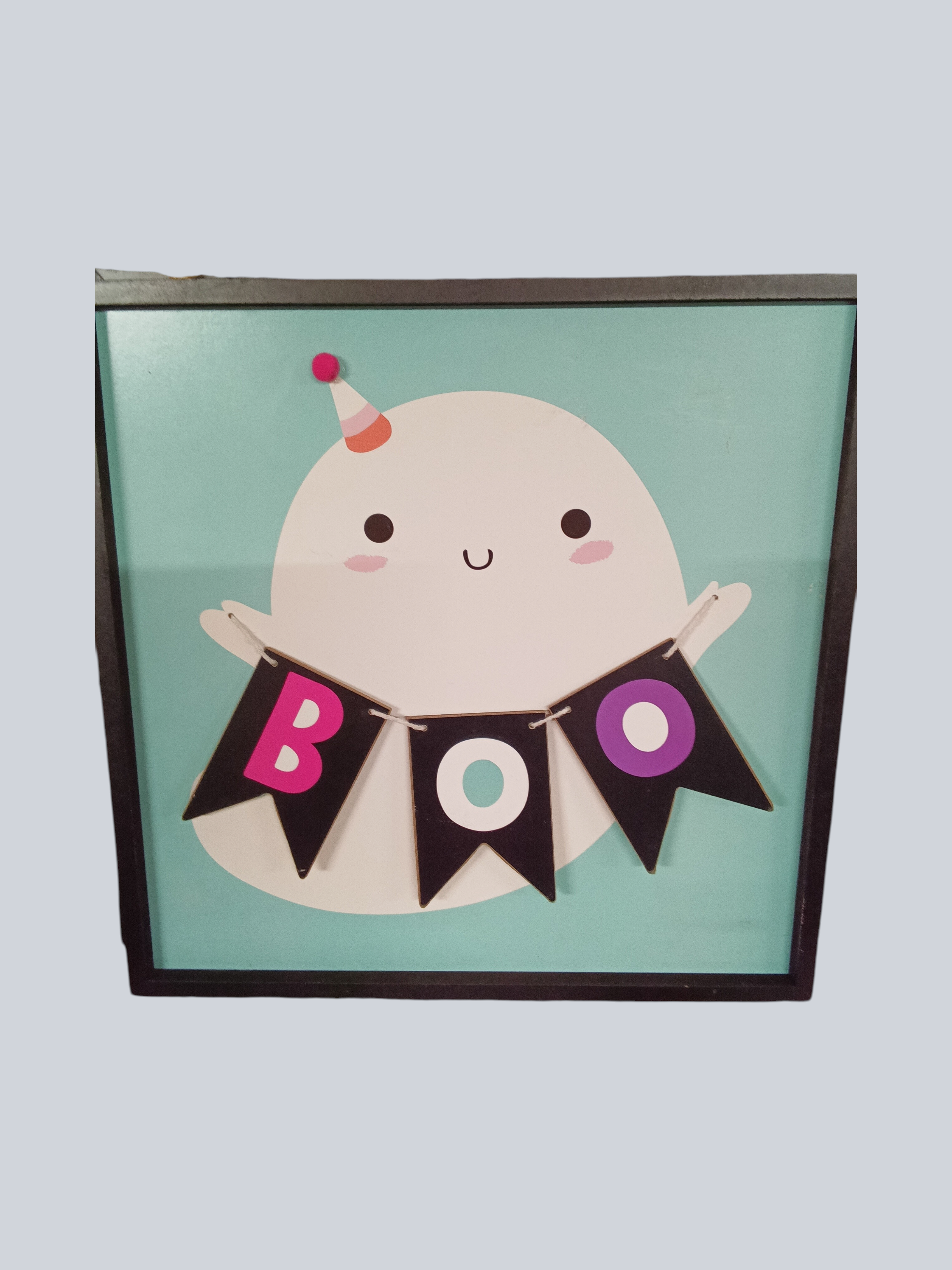 Halloween Ghost Wall Art with Boo Banner - Image 1