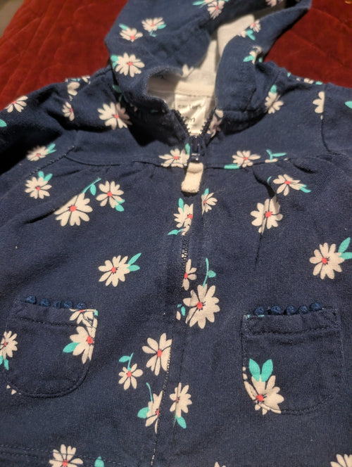 Carter's Baby Floral Hoodie Jacket 3M - Image 4