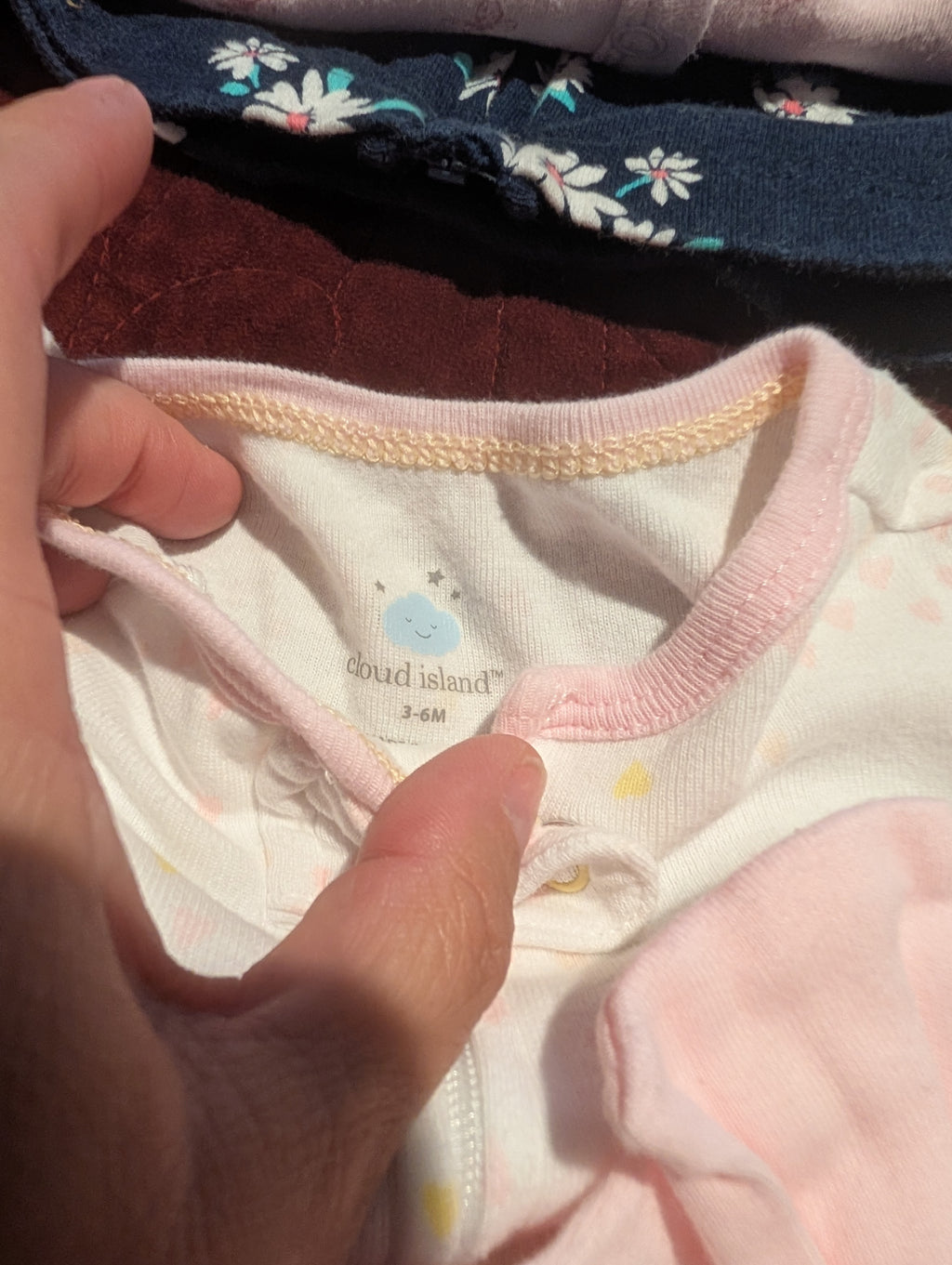Cloud Island Baby Sleeper with Hat 3-6M - Image 1