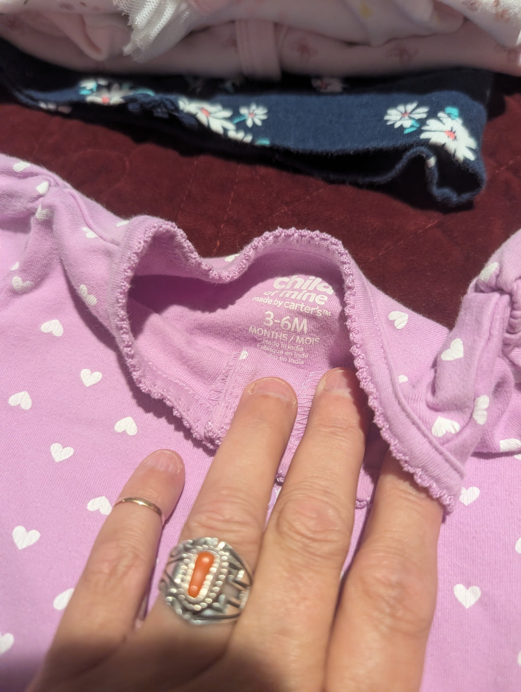 Child of Mine by Carter's Baby Girl Footed Pajamas 3-6M - Image 3