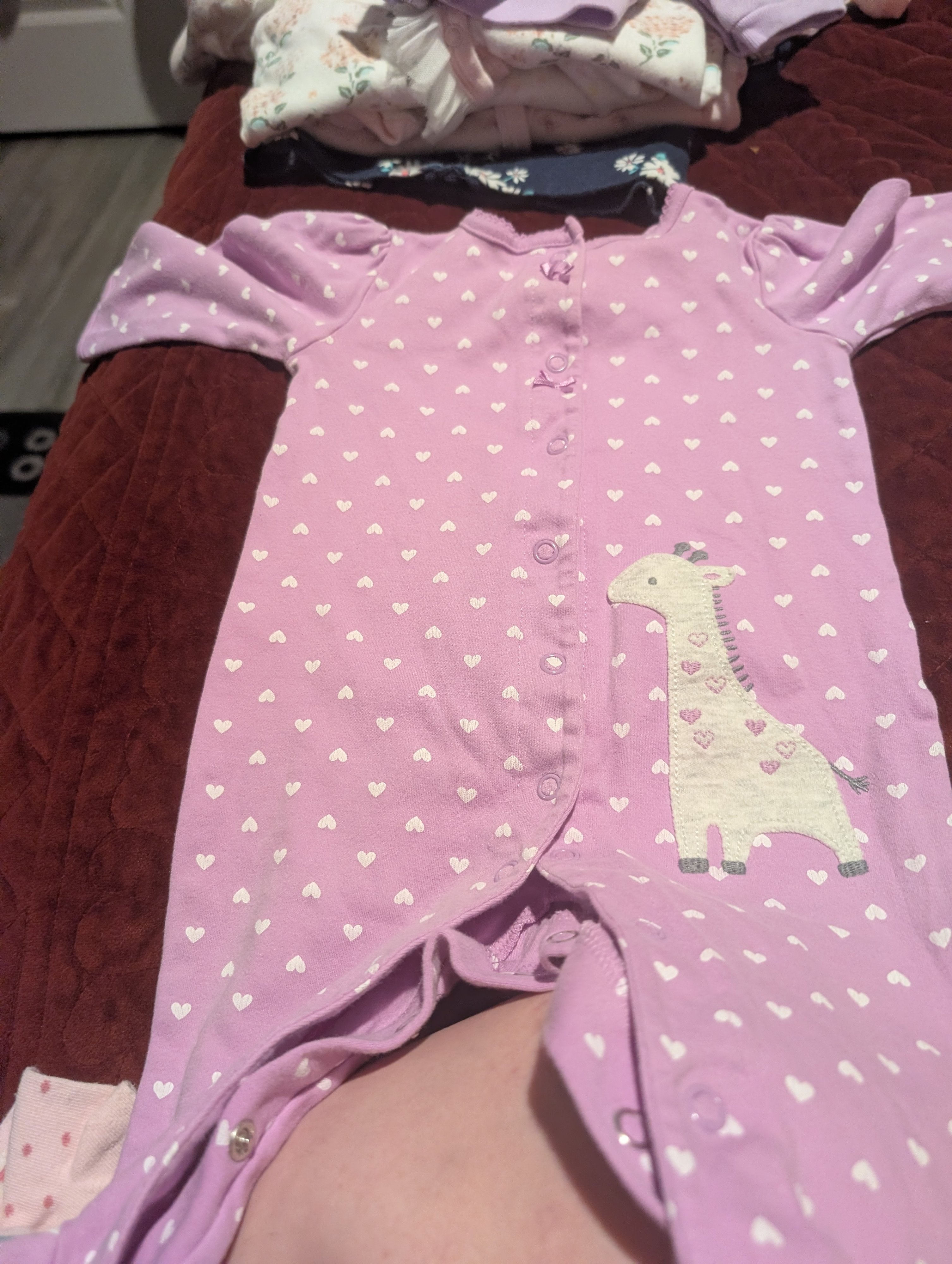 Child of Mine by Carter's Baby Girl Footed Pajamas 3-6M - Image 4