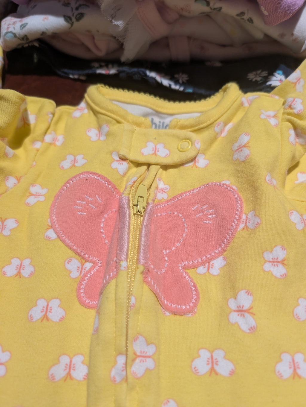 Child of Mine by Carter's Yellow Butterfly Sleep & Play 3-6M - Image 3