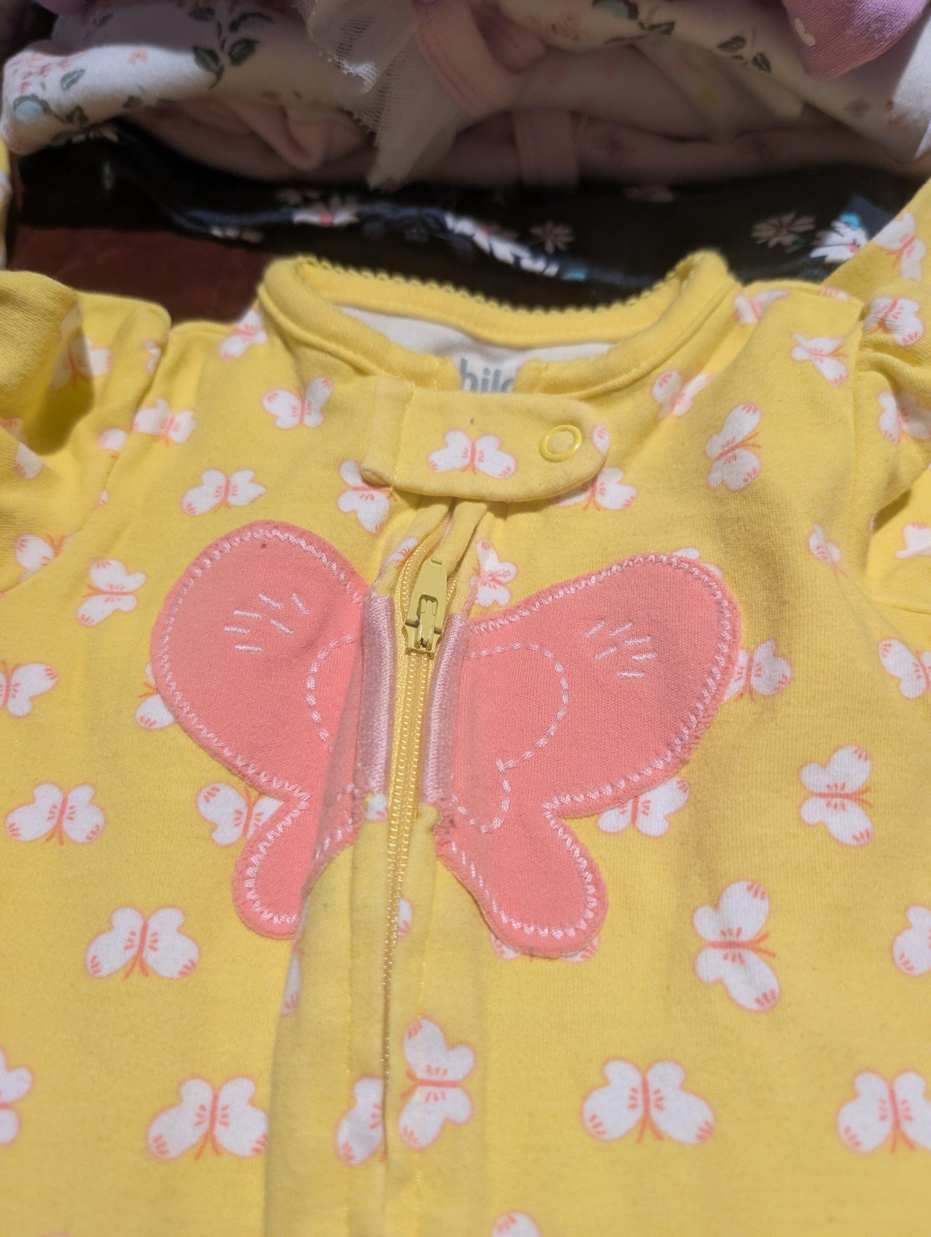 Child of Mine by Carter's Yellow Butterfly Sleep & Play 3-6M - Image 3