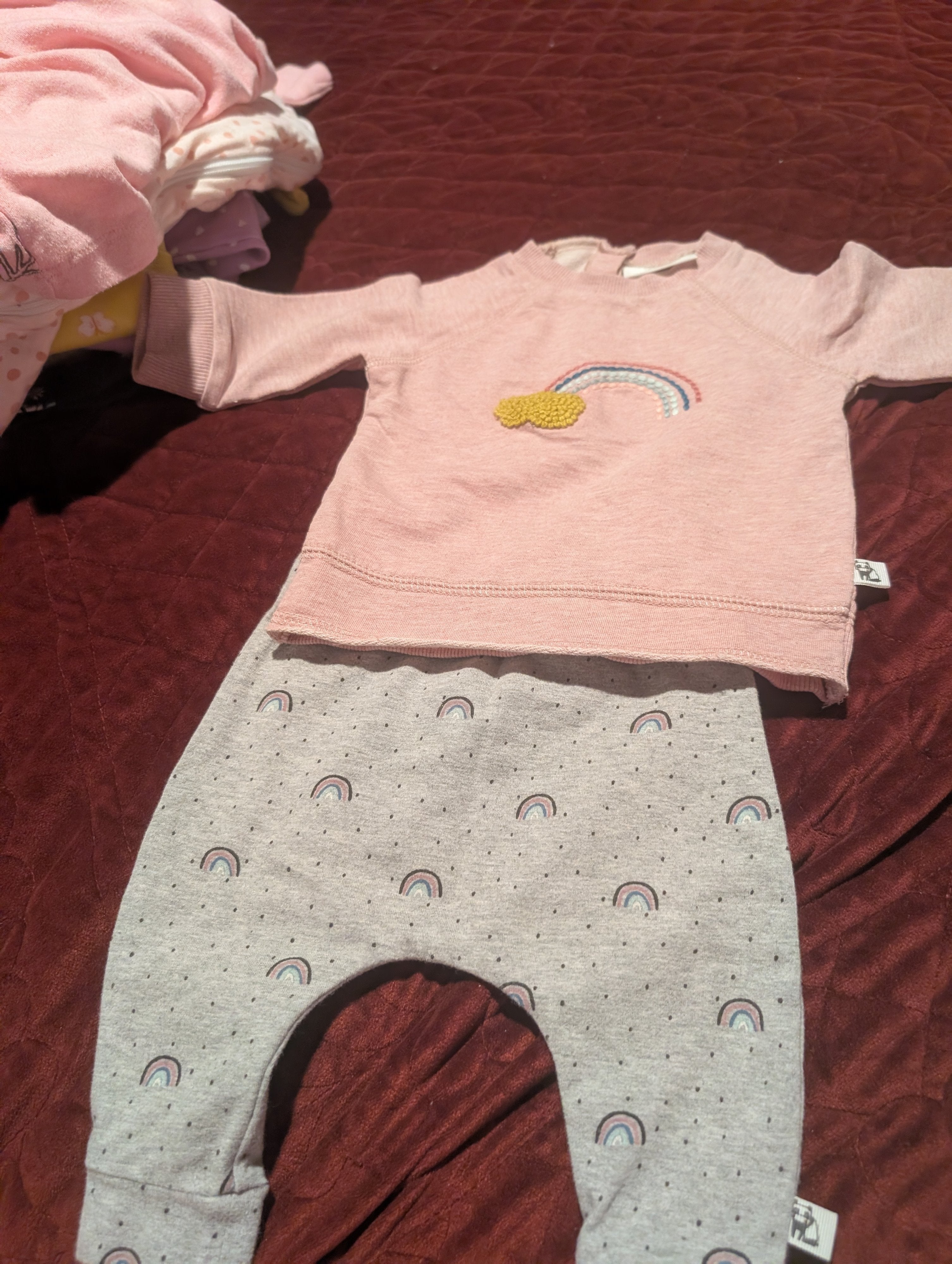 Next Baby Rainbow Outfit Set Size 3-6 Months - Image 1
