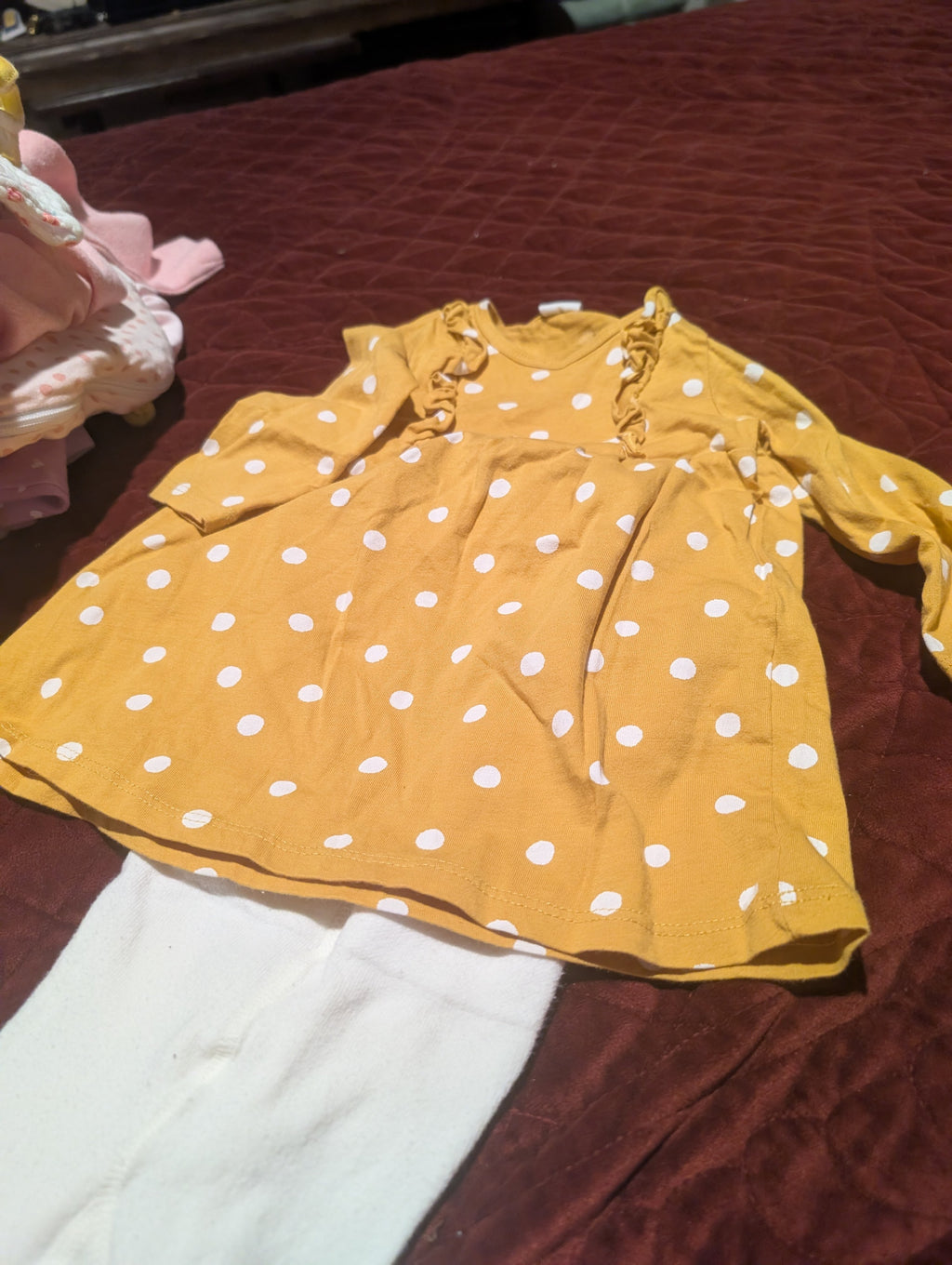 H&M Baby Dress and Leggings Set 2-6M Polka Dot - Image 4