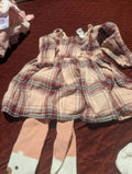 H&M Baby Plaid Dress with Bear Tights, Size 6-9M - Image 2