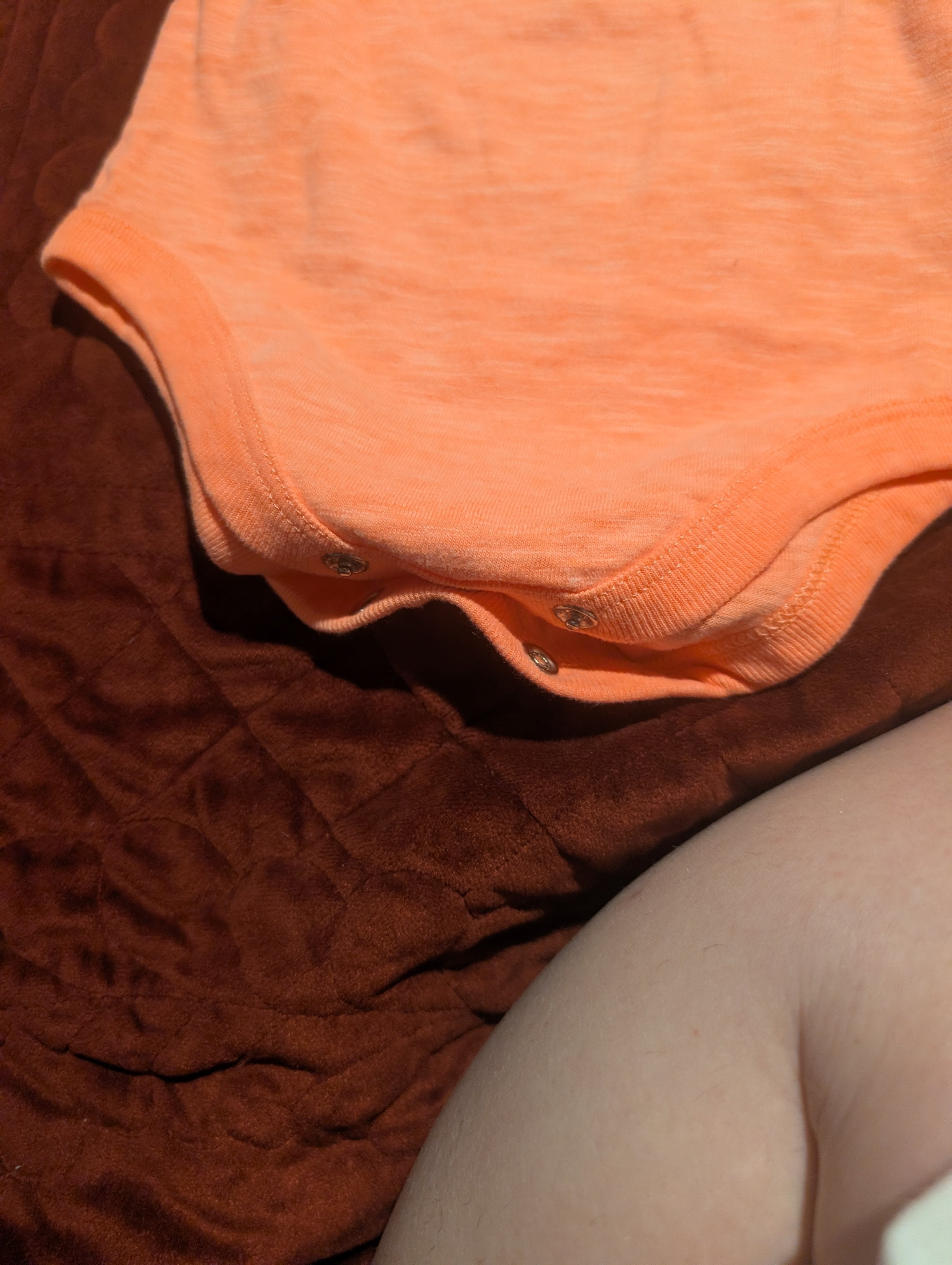 Garanimals Baby Onesie 3-6M Orange Graphic Short Sleeve - Image 2