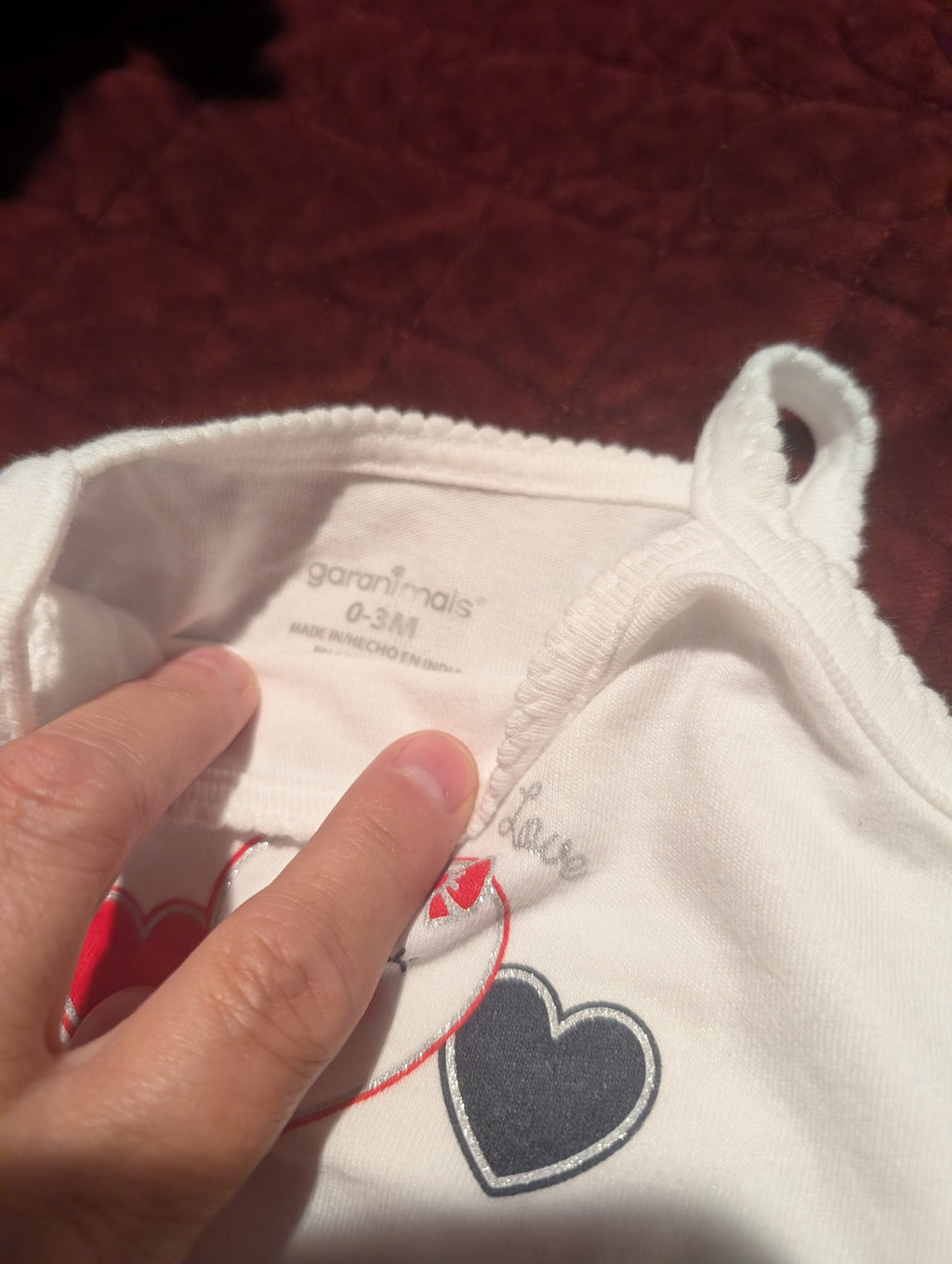 Garanimals Baby Onesie 0-3M Heart Design - Image 1