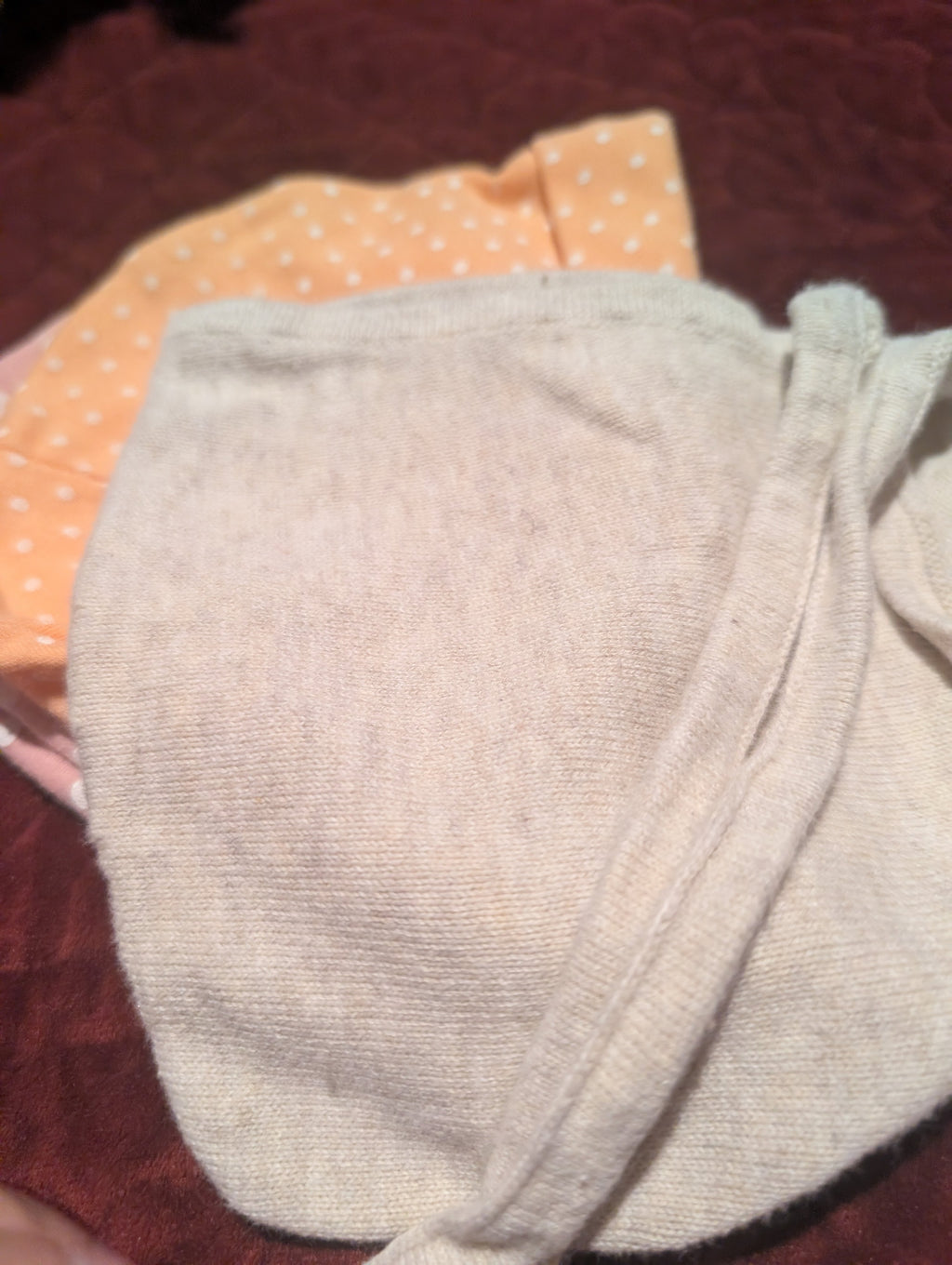 Baby Beanie Set Polka Dot and Solid Colors - Image 4
