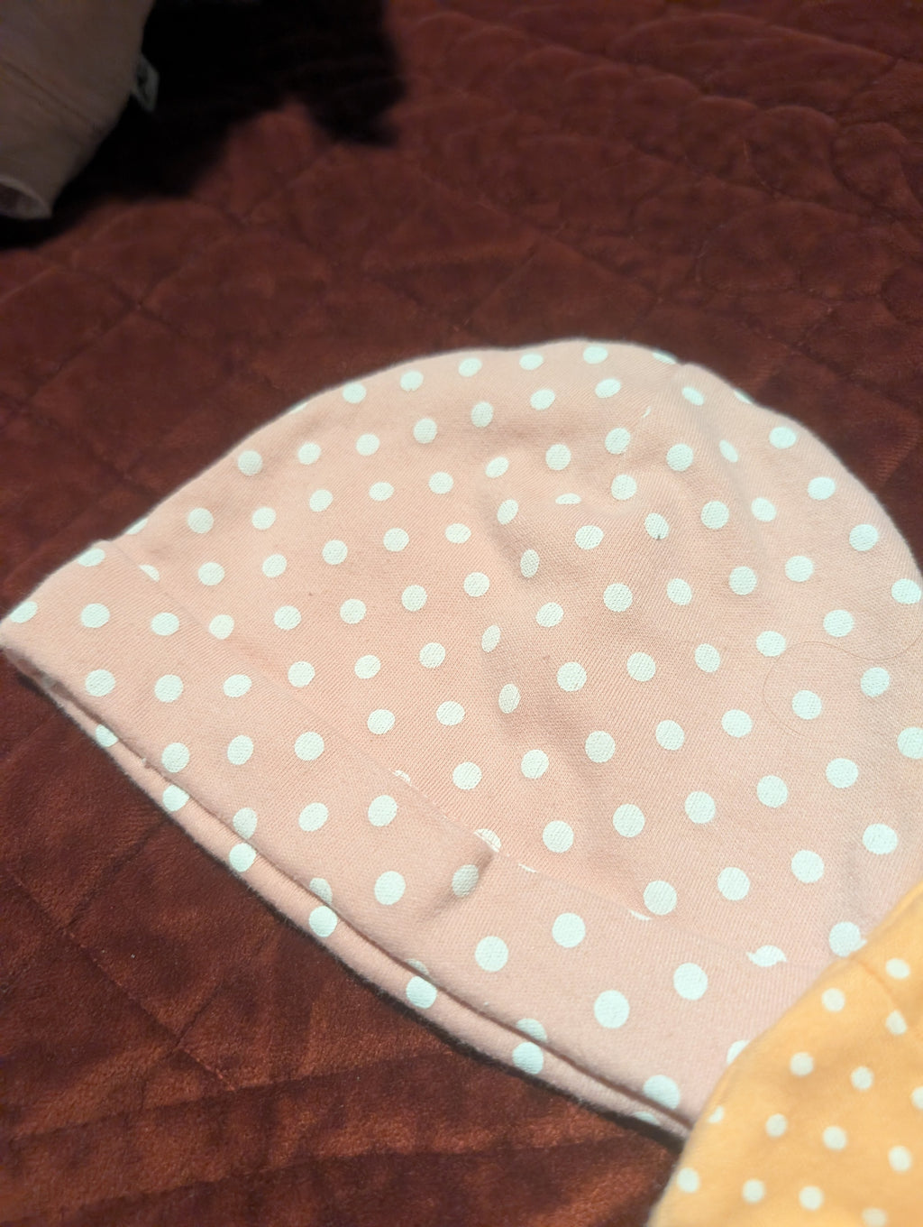 Baby Beanie Set Polka Dot and Solid Colors - Image 3