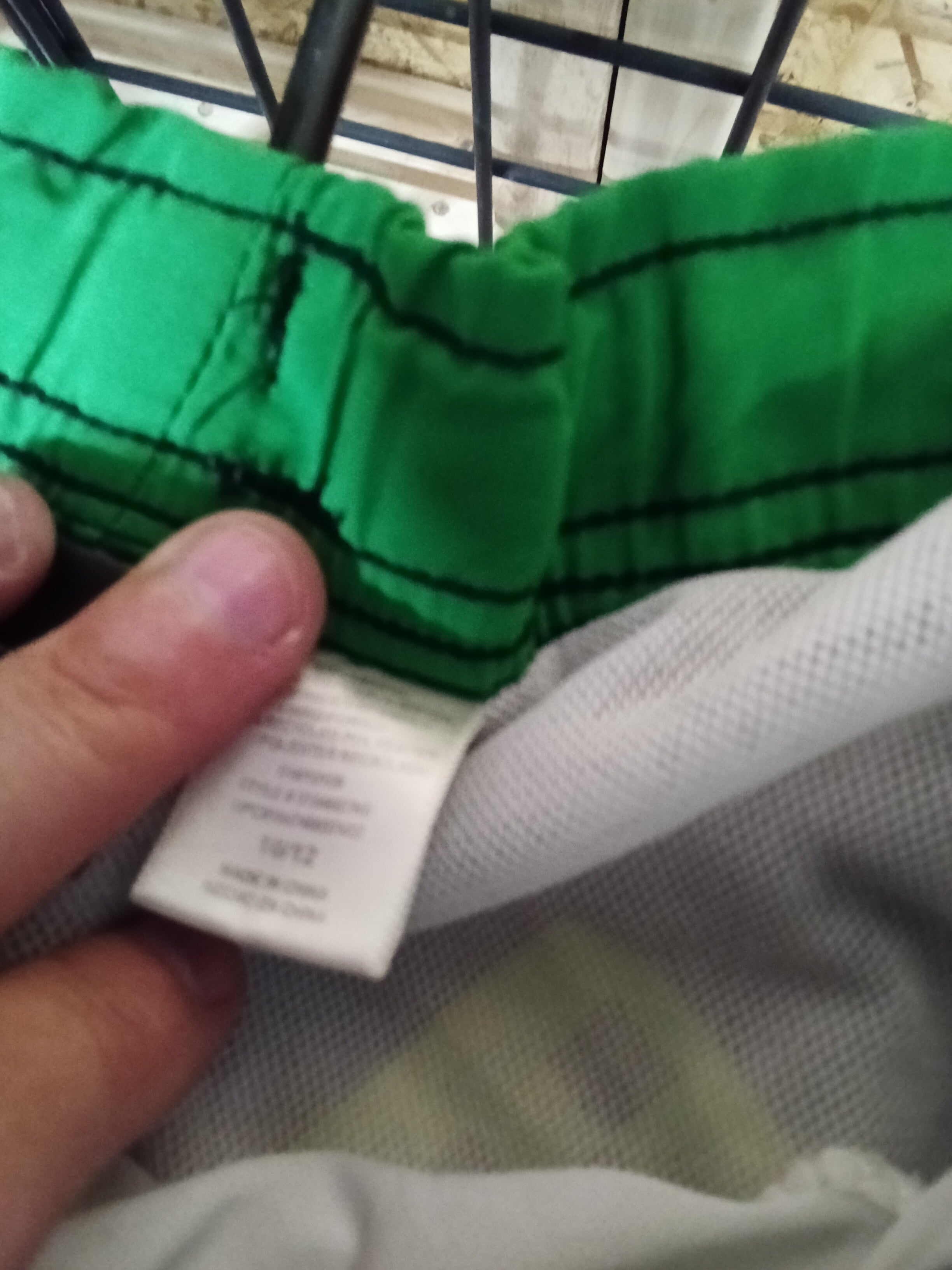 Minecraft Boys' Swim Trunks Green Creeper Print Size 10/12 - Image 1