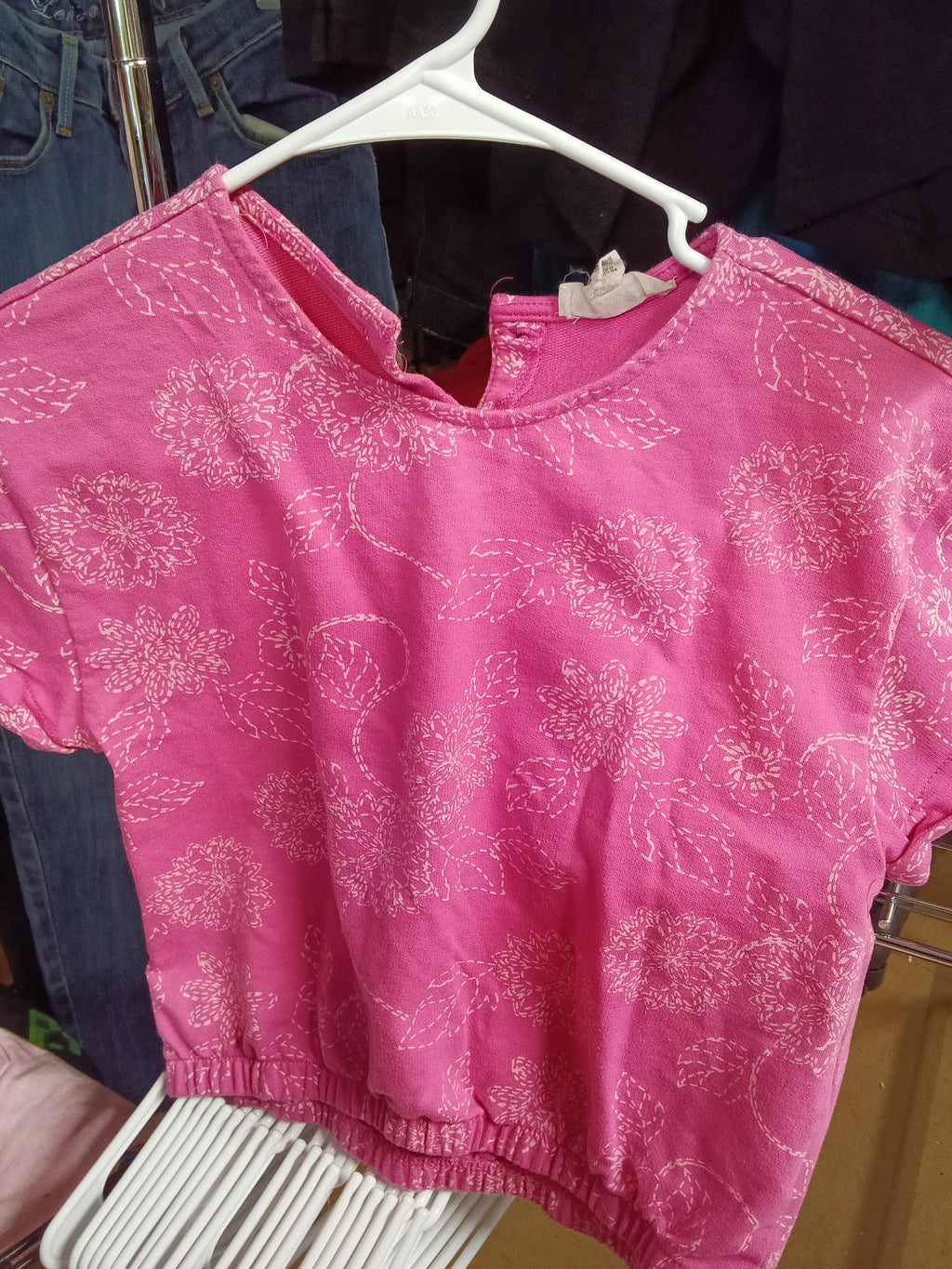 Jessica Simpson Pink Floral Top Size M - Image 3