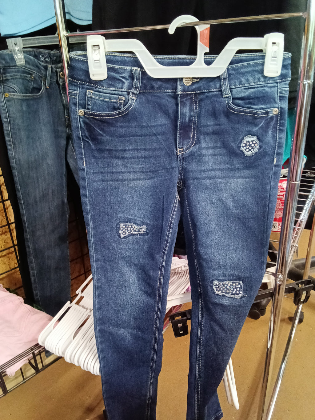 Wonder Nation Girls' Distressed Jeans Size 10 - Image 1