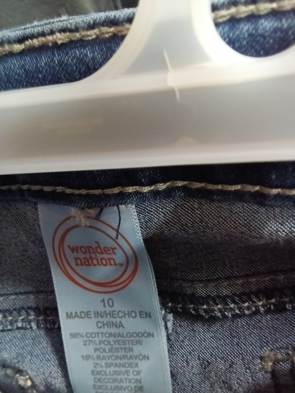 Wonder Nation Girls' Distressed Jeans Size 10 - Image 3
