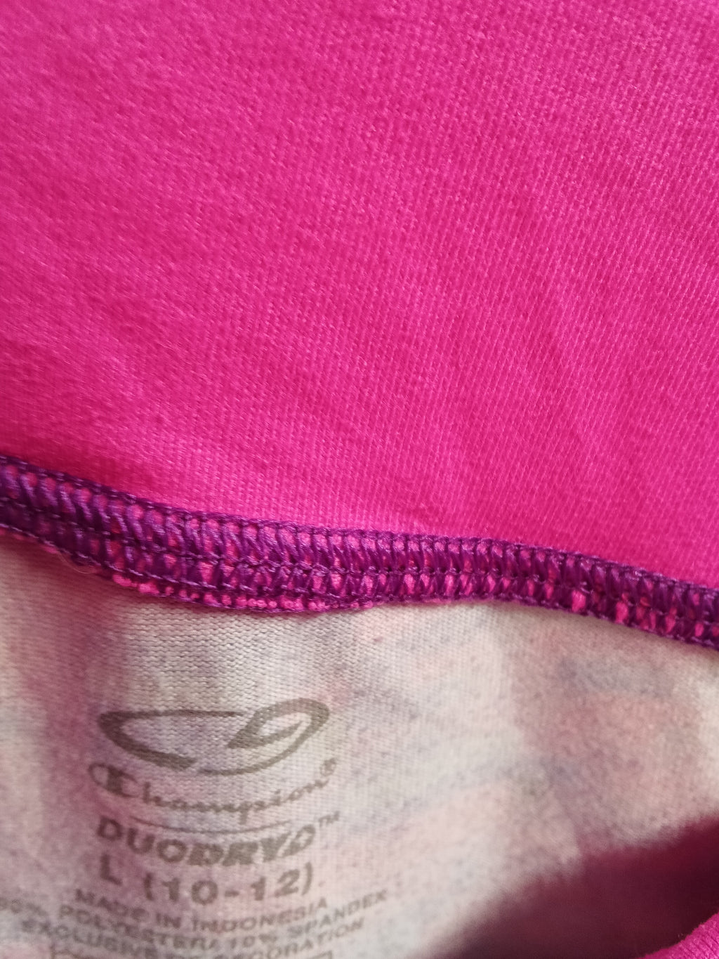 Champion DuoDry Leggings L Pink Multicolor - Image 3