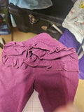 Baby Ruffled Leggings in Burgundy - Image 1