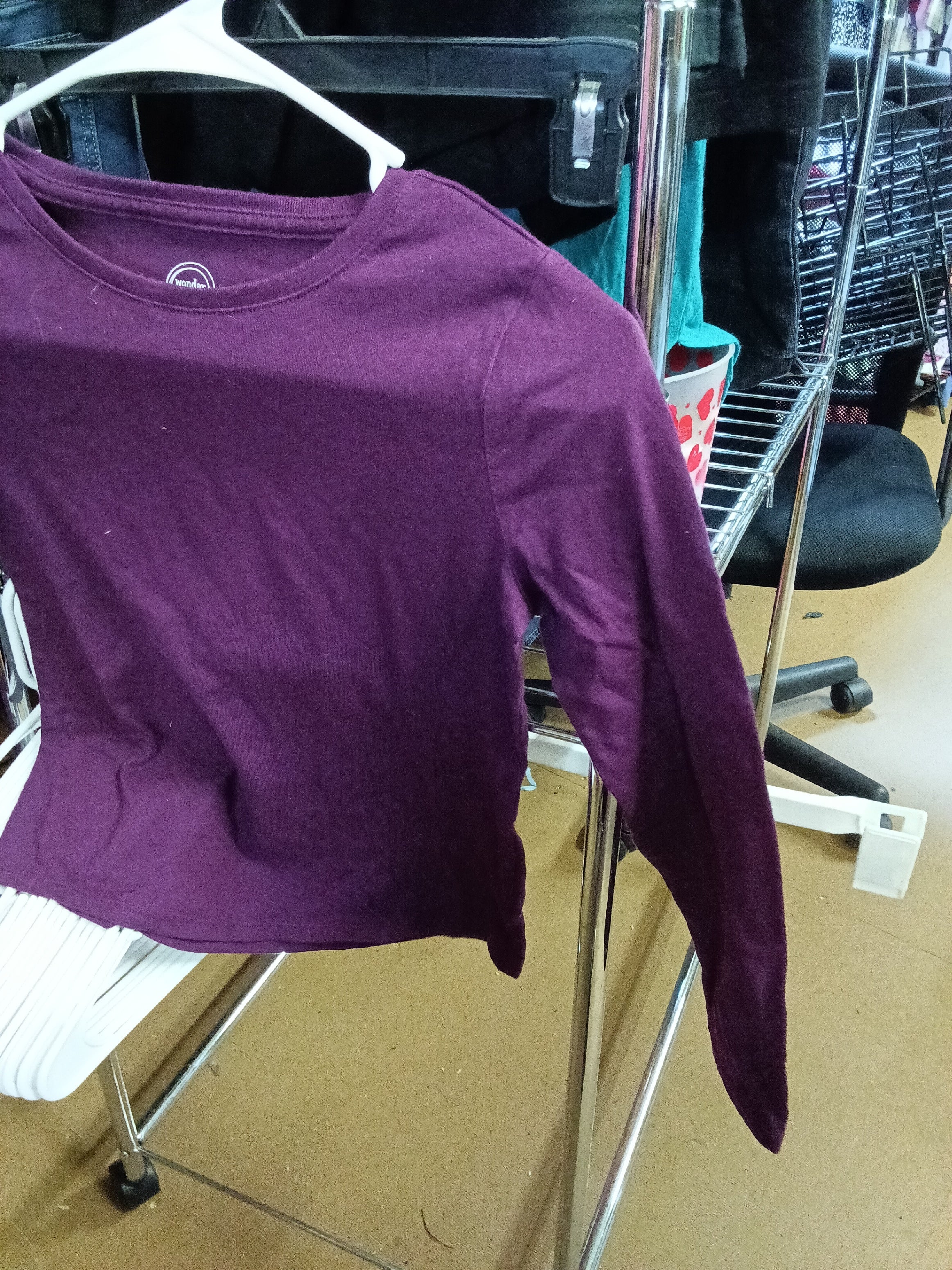 Wonder Nation Kids Long Sleeve Shirt Size 10-12 Purple - Image 2
