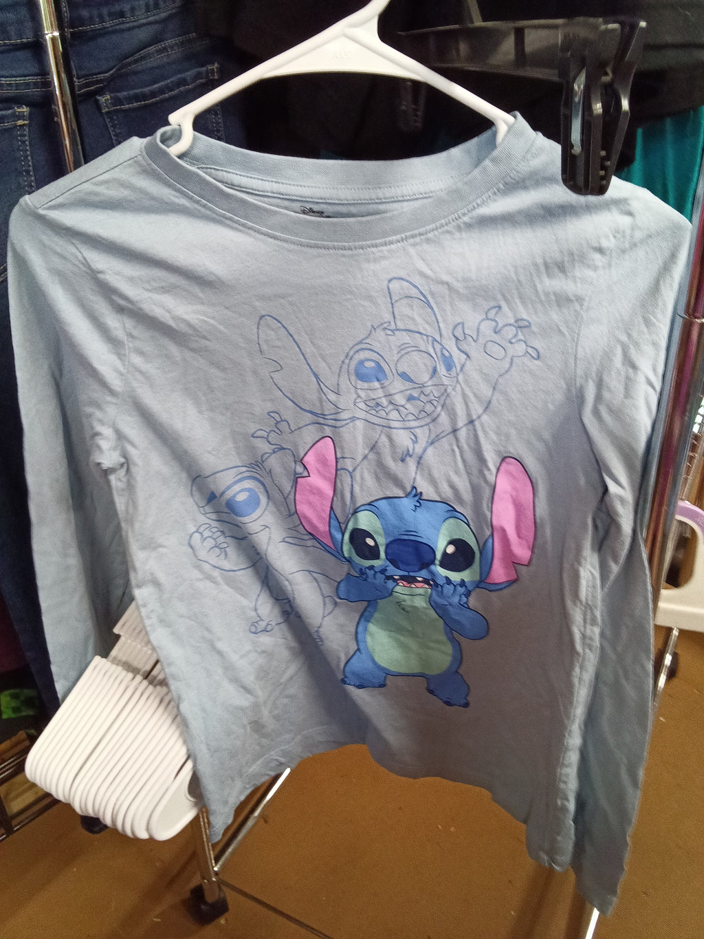 Disney Stitch Long Sleeve T-Shirt Size 10/12 (M) - Image 2