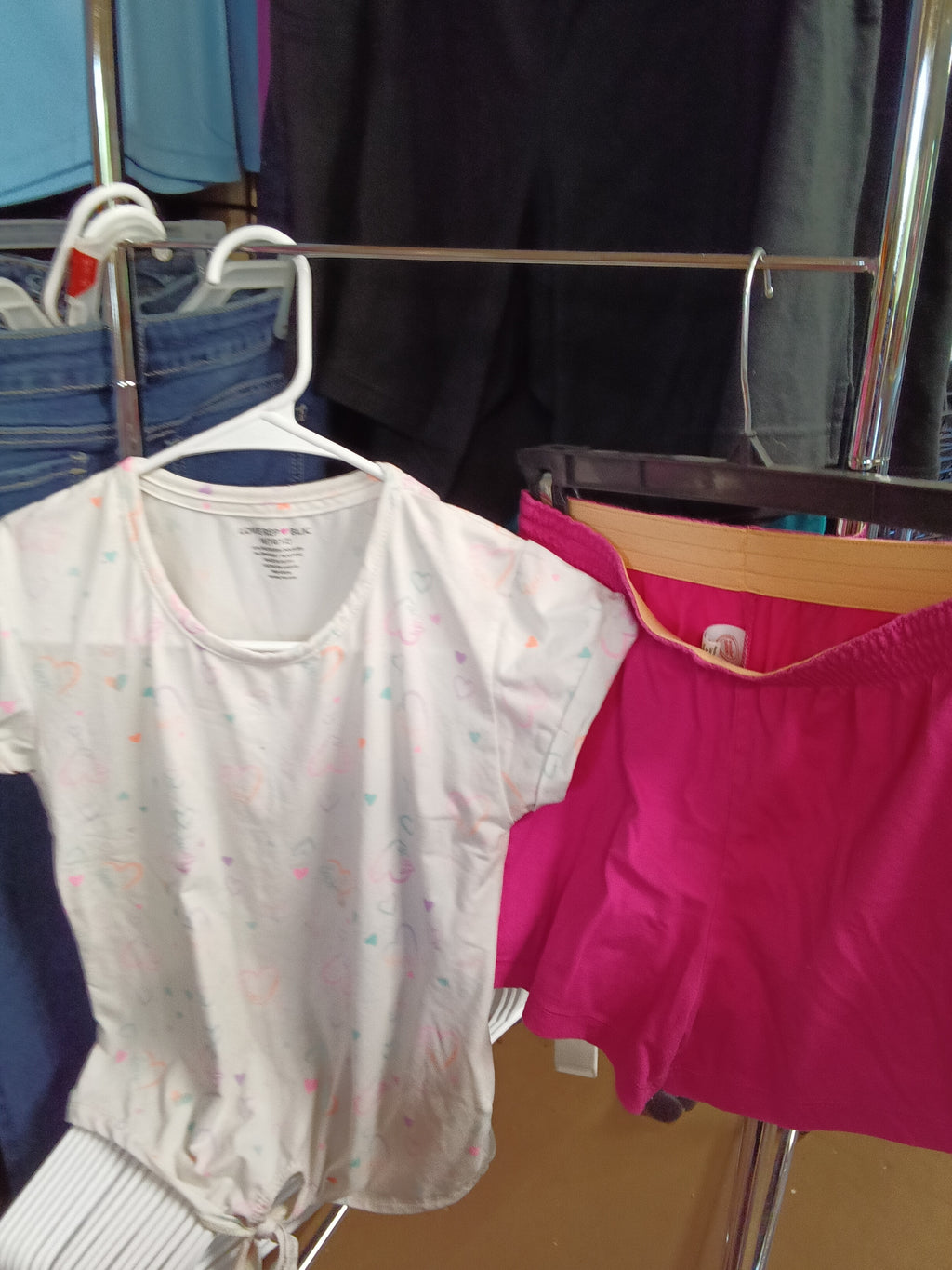 Love Republic Girls' Heart Print Top & Shorts Set M(10/12) - Image 1