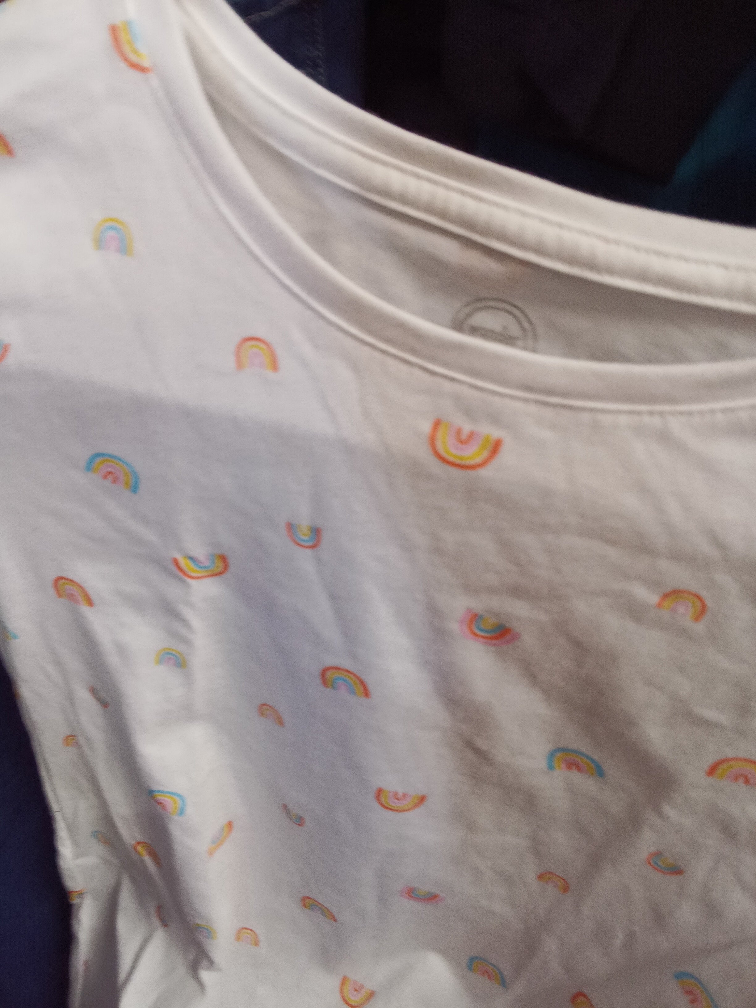 Wonder Nation Girls' Rainbow T-Shirt and Purple Shorts Set (10-12) - Image 2