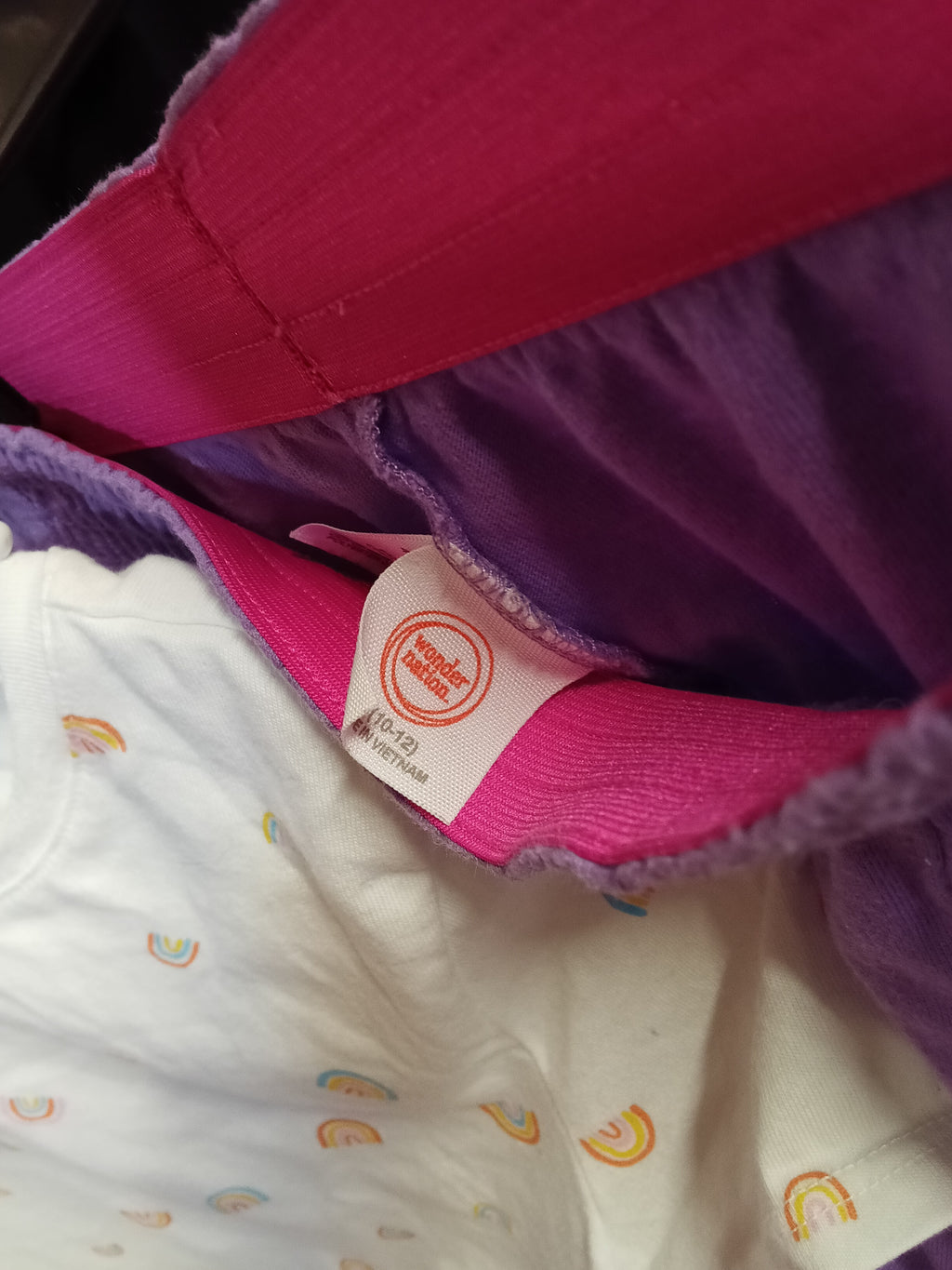 Wonder Nation Girls' Rainbow T-Shirt and Purple Shorts Set (10-12) - Image 3