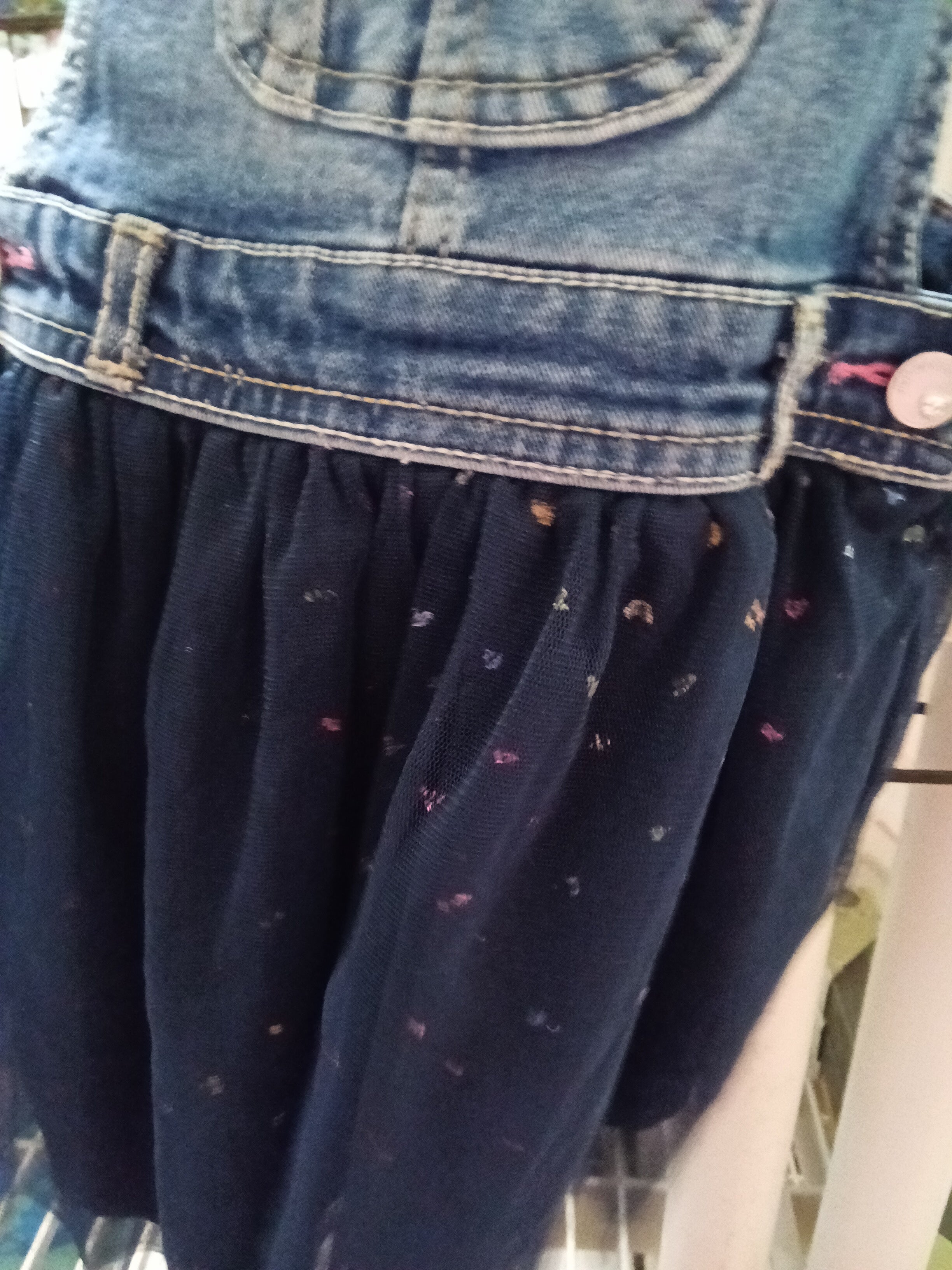 Jordache Girls' Denim Overall Dress Size 5T - Image 3
