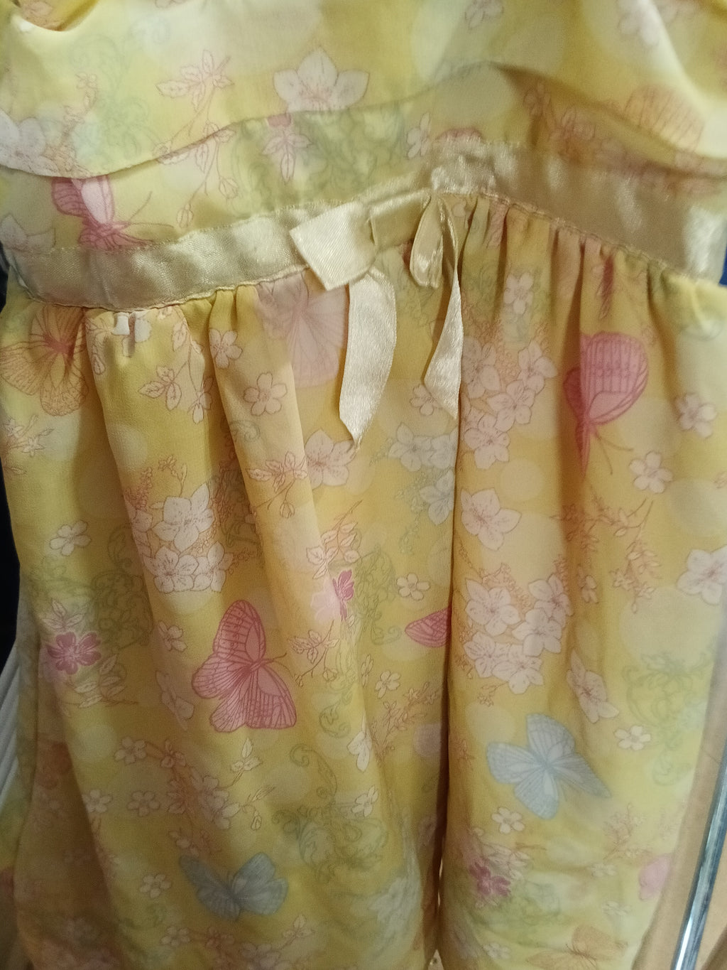 Cherokee Girls' Yellow Floral Dress Size 3 - Image 3