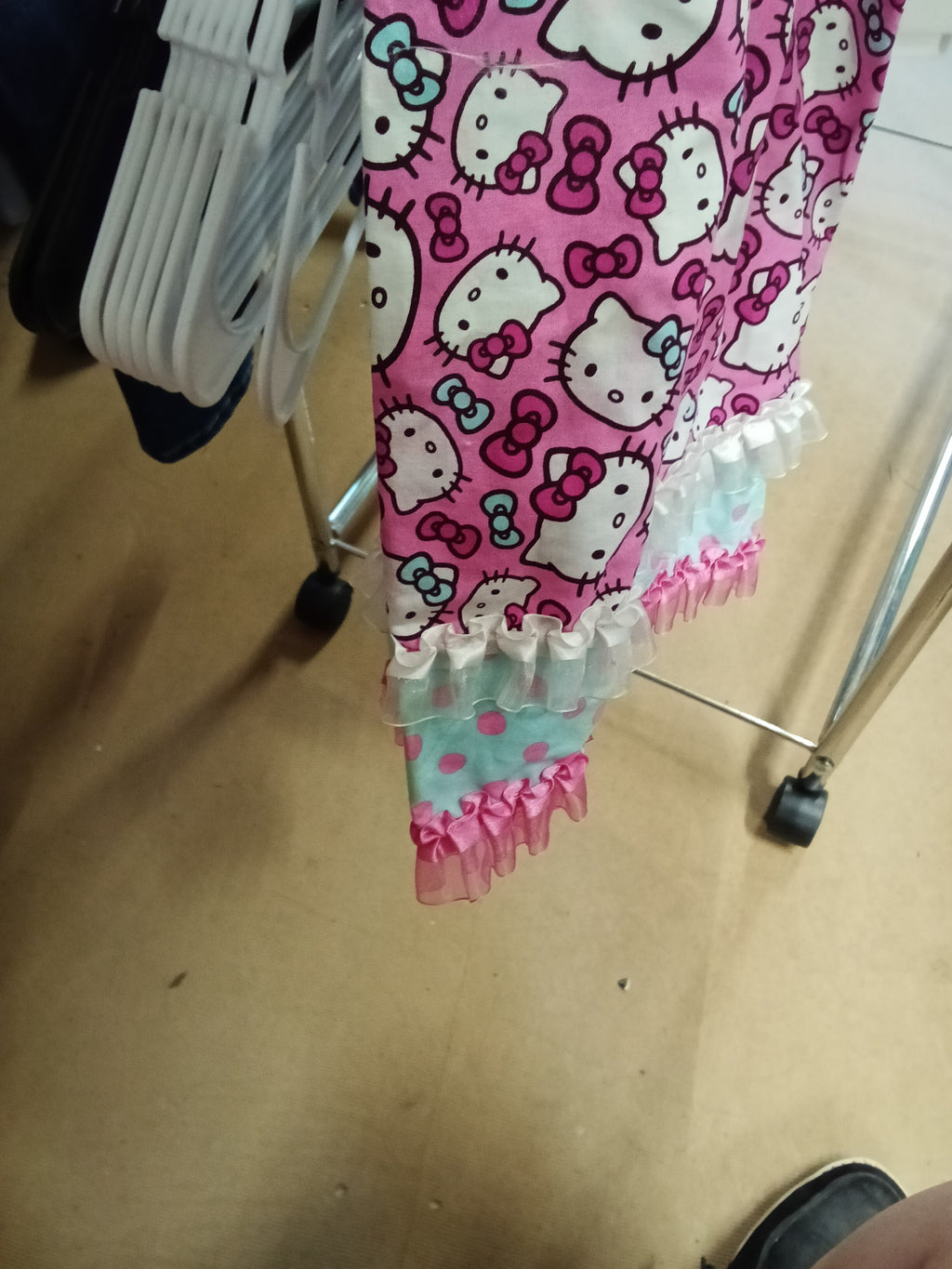 Handmade Hello Kitty Kids Dress Pink Ruffle - Image 2