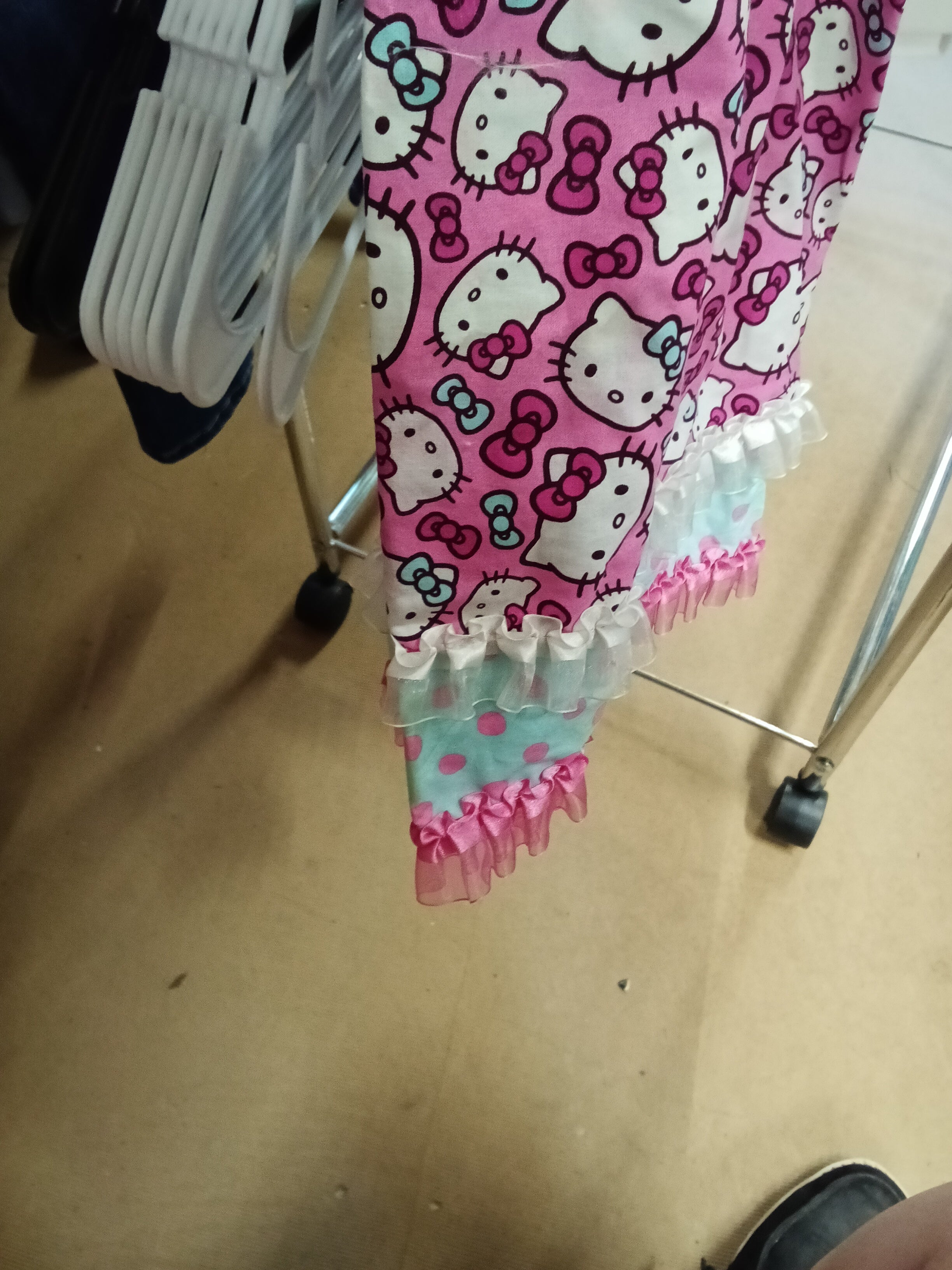Handmade Hello Kitty Kids Dress Pink Ruffle - Image 2
