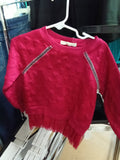Self Esteem Girls' Red Sweater with Tulle Hem Size 3T - Image 1