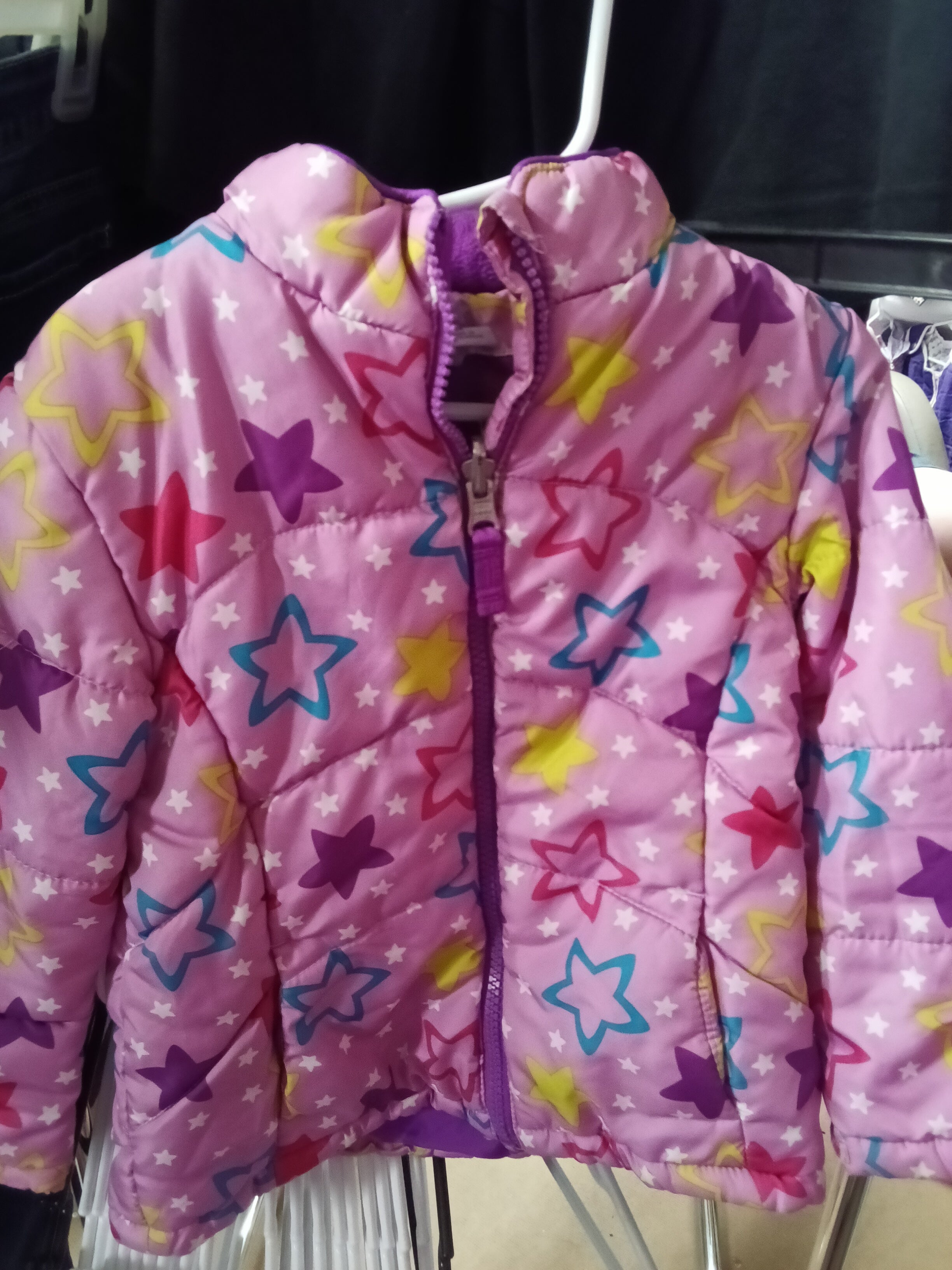 Healthtex Girls' Star Print Puffer Jacket 4T - Image 1